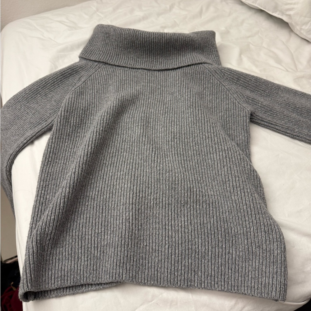 Women's Gray Turtleneck Sweater